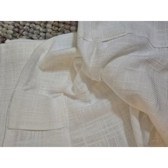 NwT Quince set of 2 48x96 Cotton Slub Curtain in white - Picture 3 of 4